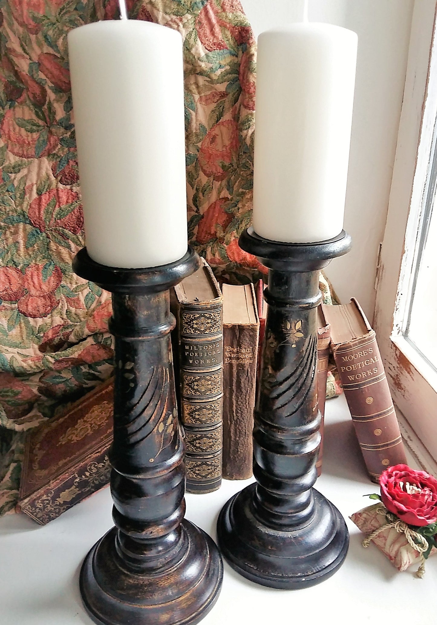 Pair of Large Wooden Candlesticks. from Tiggy and Pip - €98.00! Shop now at Tiggy and Pip