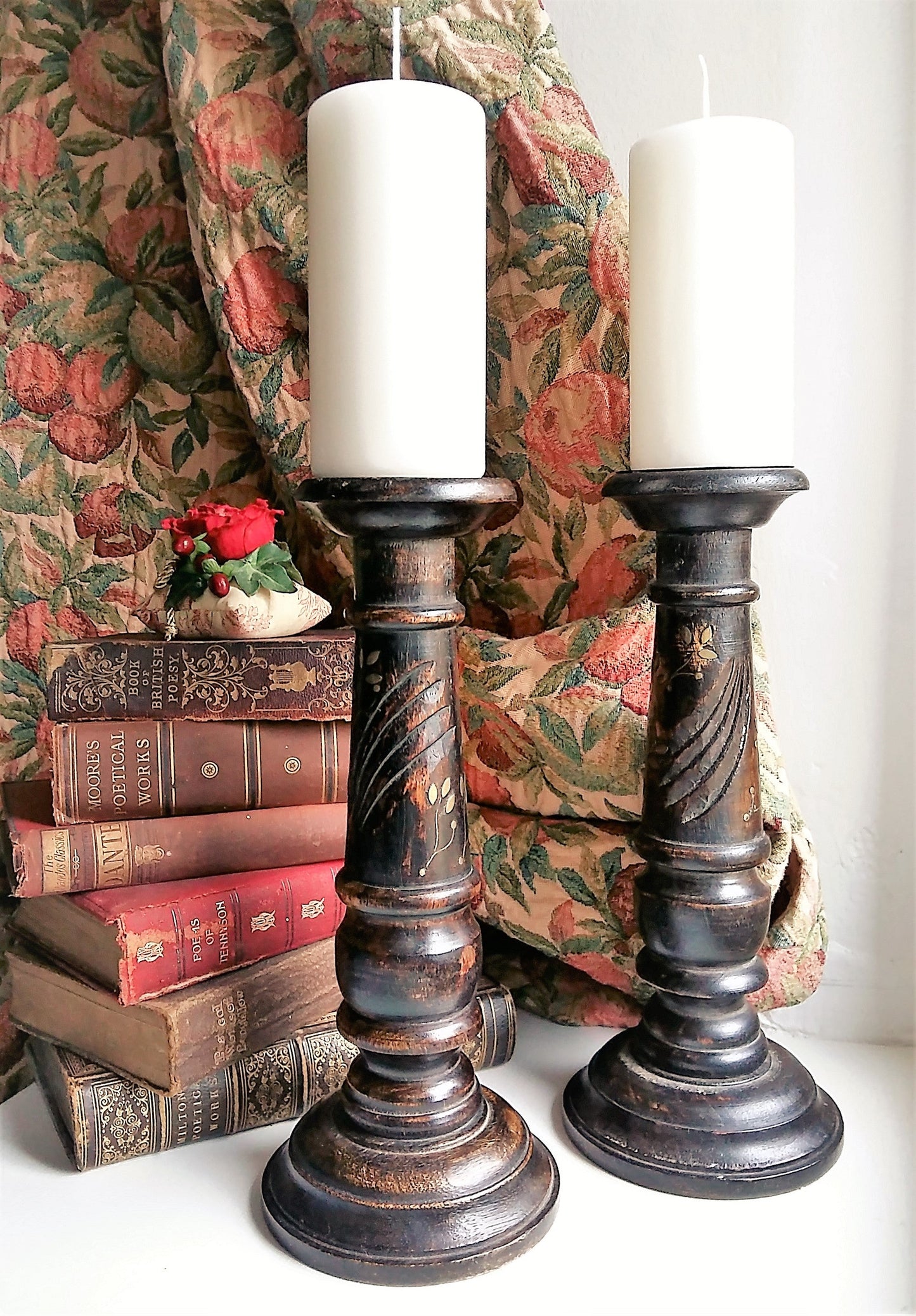 Pair of Large Wooden Candlesticks. from Tiggy and Pip - €98.00! Shop now at Tiggy and Pip