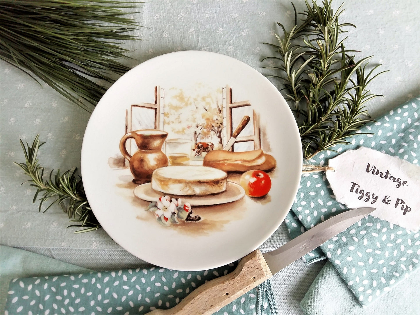 Six Limoges Porcelain Cheese Plates. from Tiggy & Pip - €138.00! Shop now at Tiggy and Pip