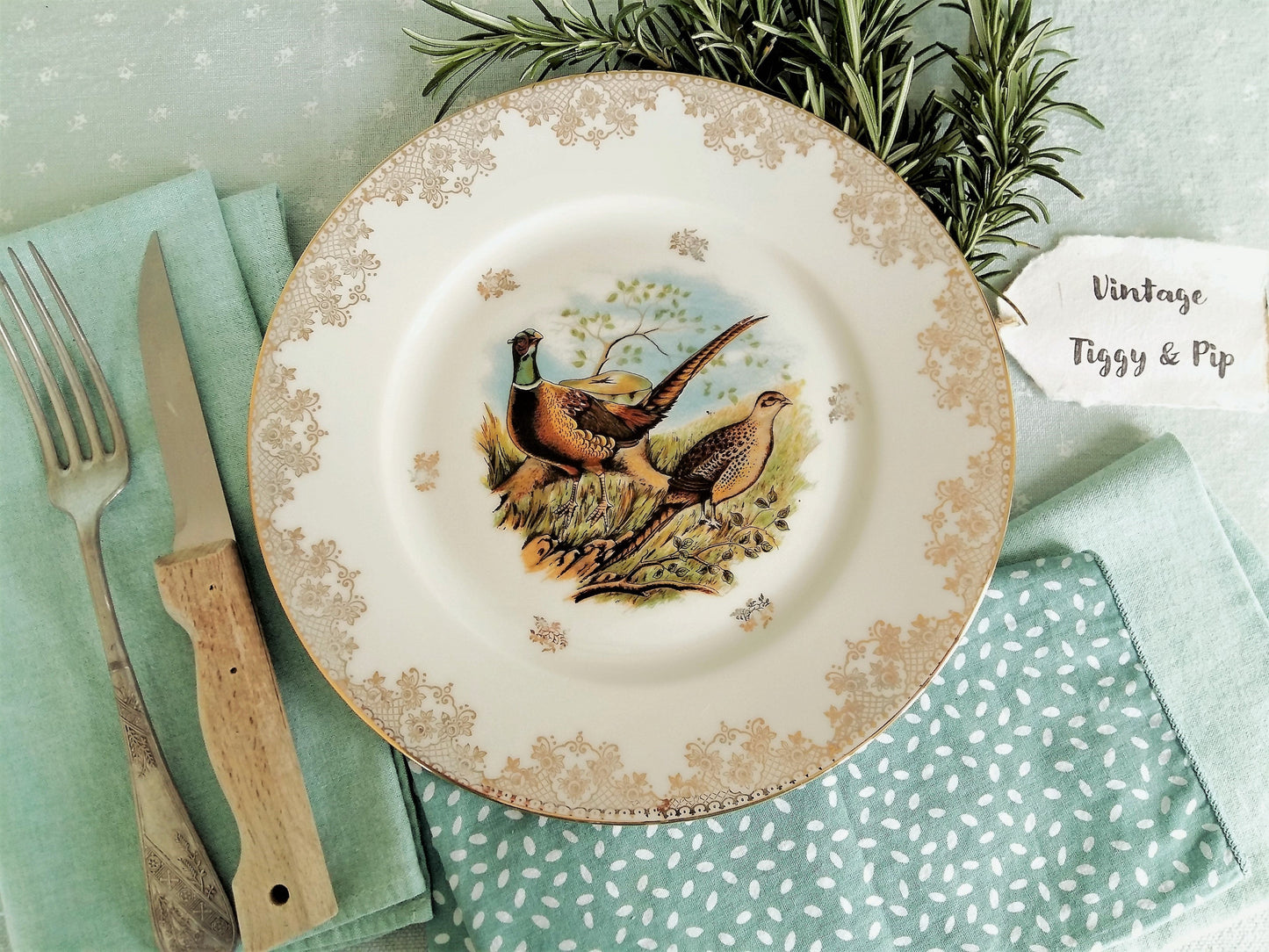 Six Limoges Game Dinner Plates. from Tiggy & Pip - €168.00! Shop now at Tiggy and Pip