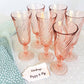 Six 1960s Vintage Pink Champagne Flutes. from Tiggy & Pip - €120.00! Shop now at Tiggy and Pip