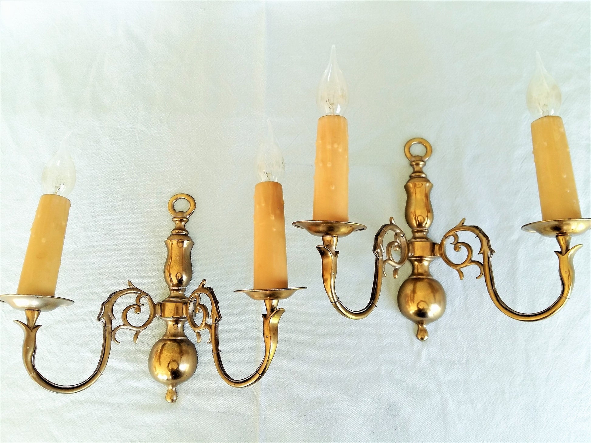 Pair of Bronze Wall Light/ Sconces from Tiggy & Pip - €140.00! Shop now at Tiggy and Pip
