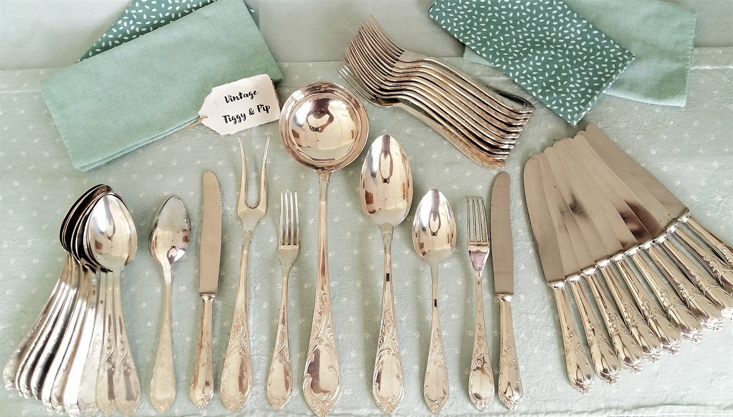 39 Piece Silver Plated Flatware Set. from Tiggy & Pip - €220.00! Shop now at Tiggy and Pip