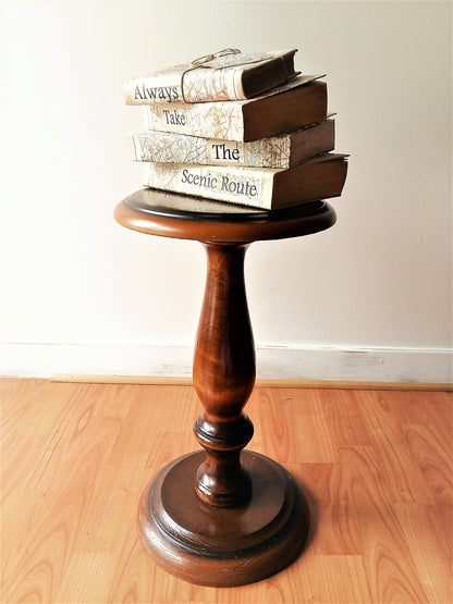 Polished Wood Pedestal Plant Stand from Tiggy & Pip - Just €149! Shop now at Tiggy and Pip