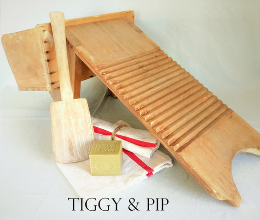 Antique Washboard and Paddle from Tiggy & Pip - €380.00! Shop now at Tiggy and Pip