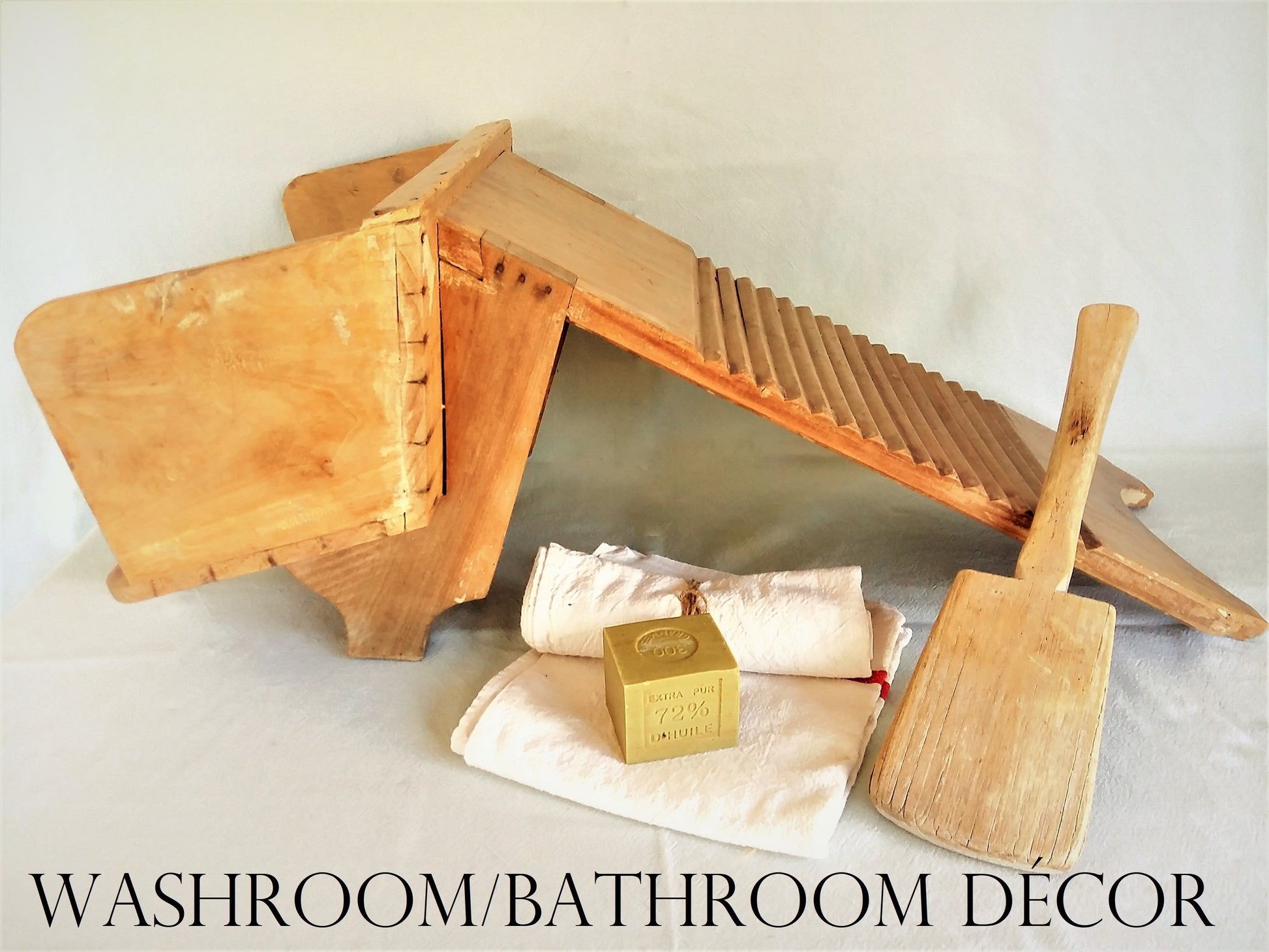 Antique Washboard and Paddle from Tiggy & Pip - €380.00! Shop now at Tiggy and Pip