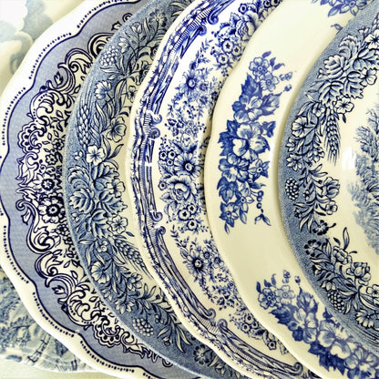 SIX Mismatched Transferware Plates from Tiggy & Pip - Just €149! Shop now at Tiggy and Pip