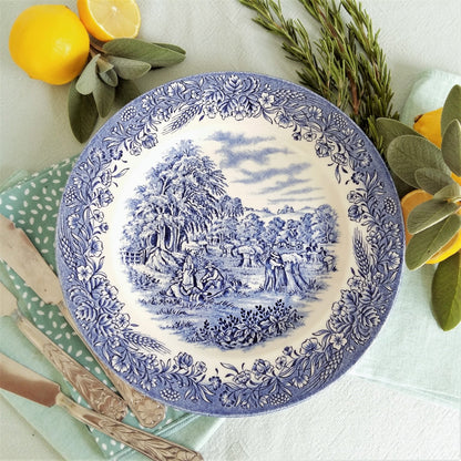 Eight mismatched blue and white plates from Tiggy & Pip - Just €199! Shop now at Tiggy and Pip