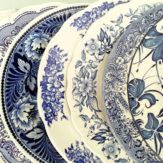 Eight mix and match transferware plates from Tiggy & Pip - Just €199! Shop now at Tiggy and Pip