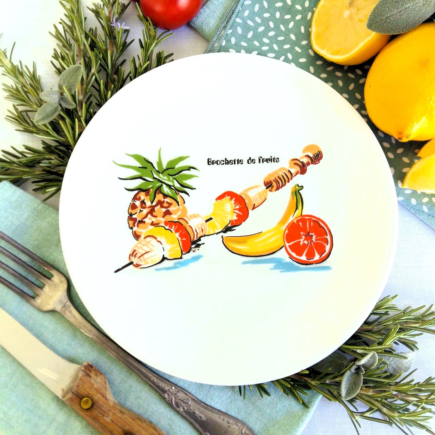 SEVEN French Mid Century Modern BBQ Plates from Tiggy & Pip - Just €199! Shop now at Tiggy and Pip