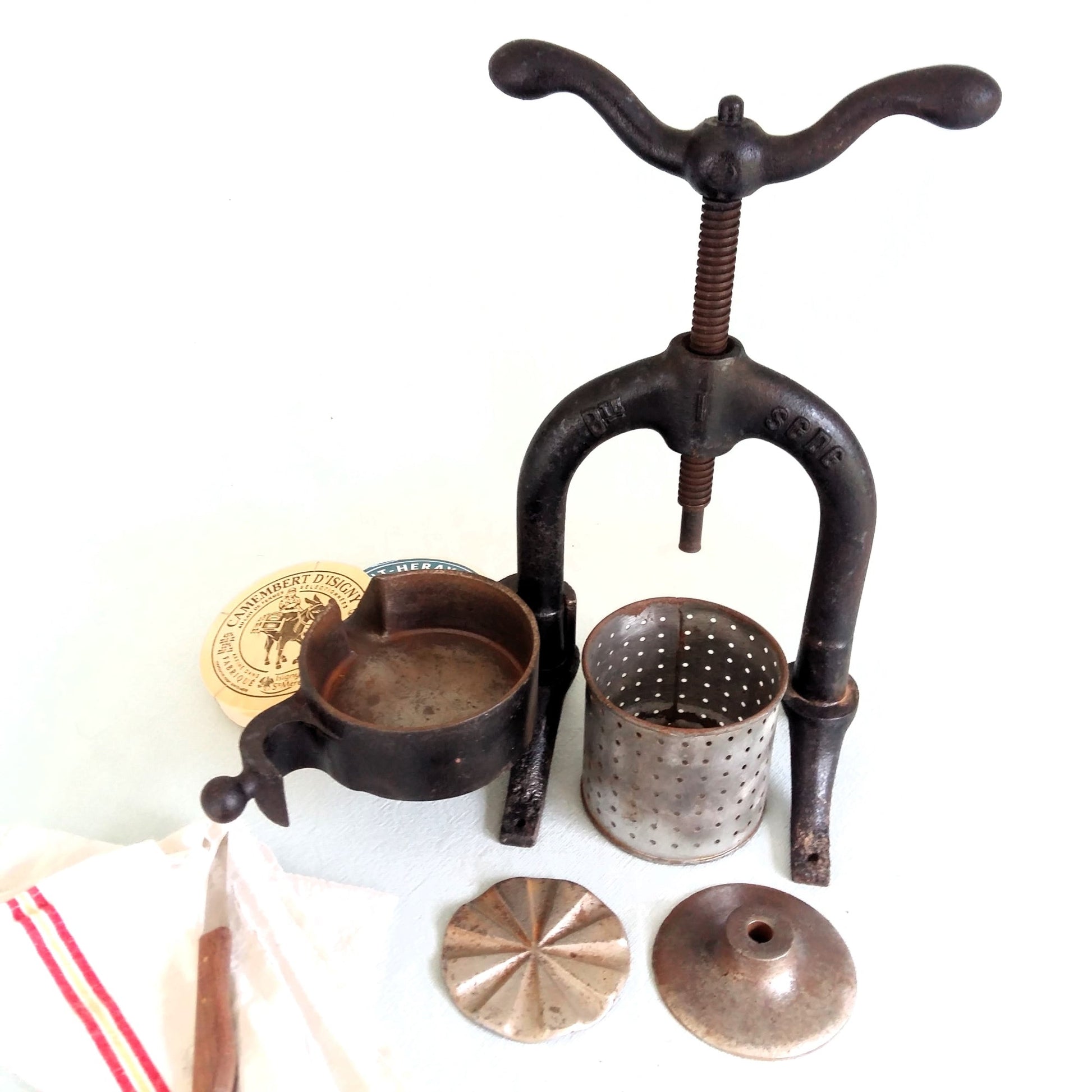 Antique French Cheese/Fruit Press. from Tiggy & Pip - Just €345! Shop now at Tiggy and Pip