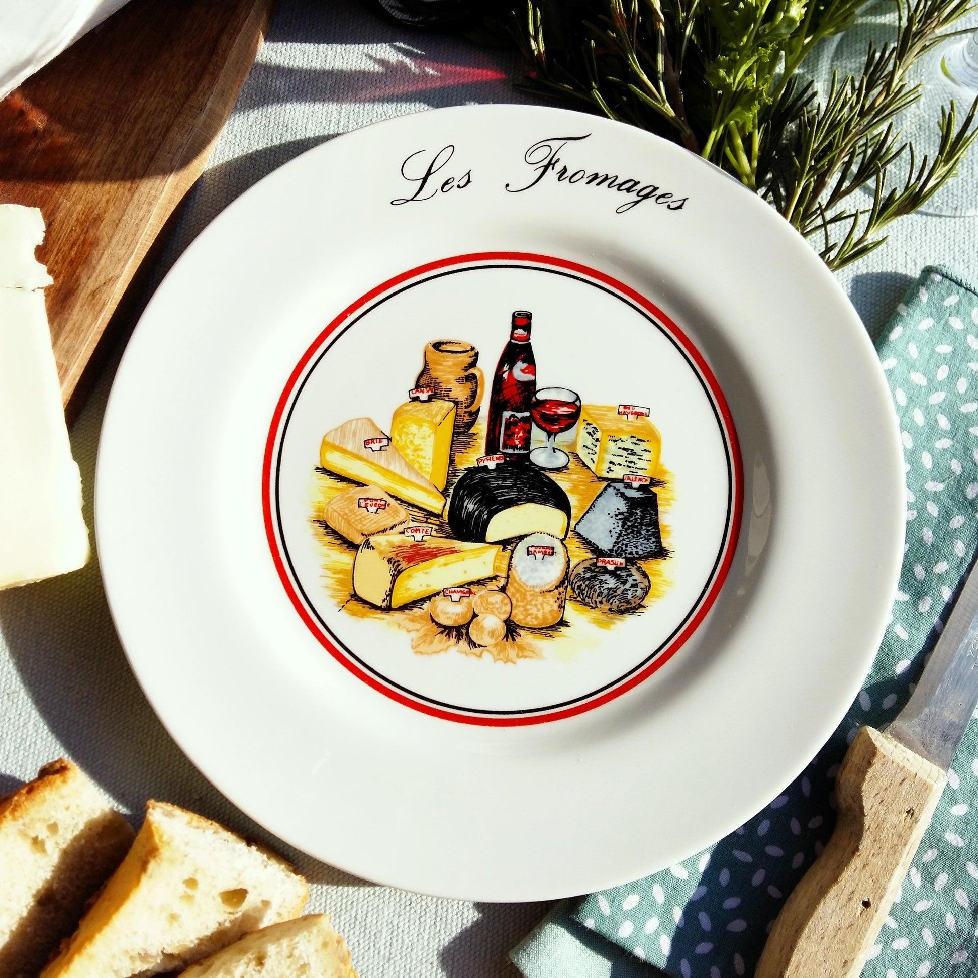 Set of Les Fromages Porcelain Cheese Plates from Tiggy and Pip - Just €88! Shop now at Tiggy and Pip