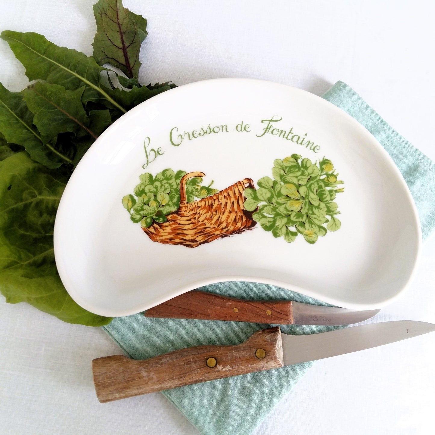 Six French Crescent Shaped Salad Plates from Tiggy & Pip - Just €120! Shop now at Tiggy and Pip