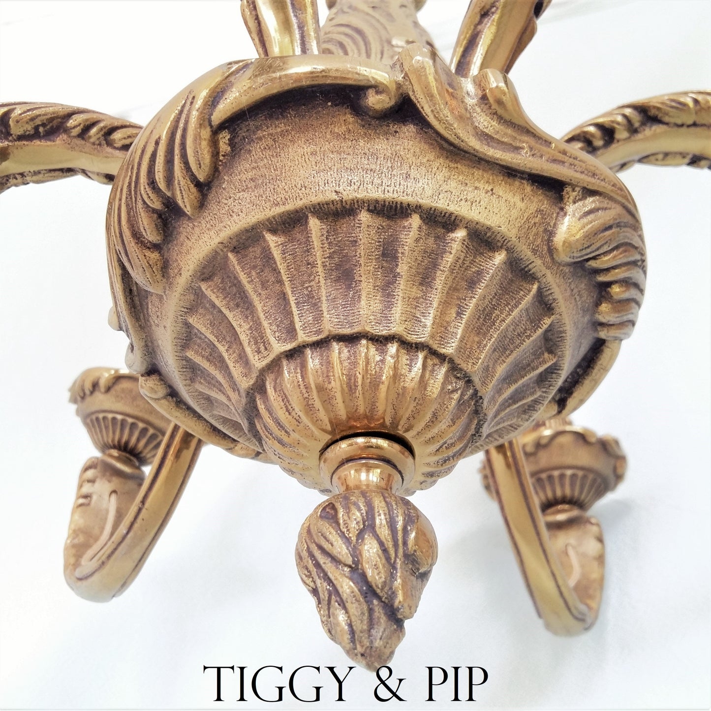 Antique Bronze, 6 Arm, Chandelier from Tiggy & Pip - €460.00! Shop now at Tiggy and Pip