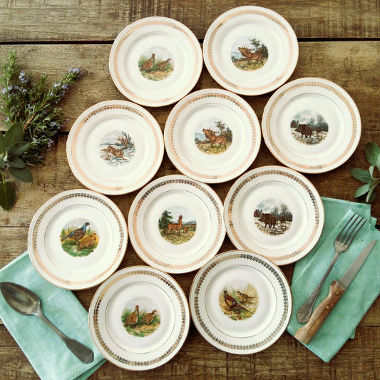 TEN Limoges Porcelain Game Plates from Tiggy & Pip - Just €180! Shop now at Tiggy and Pip