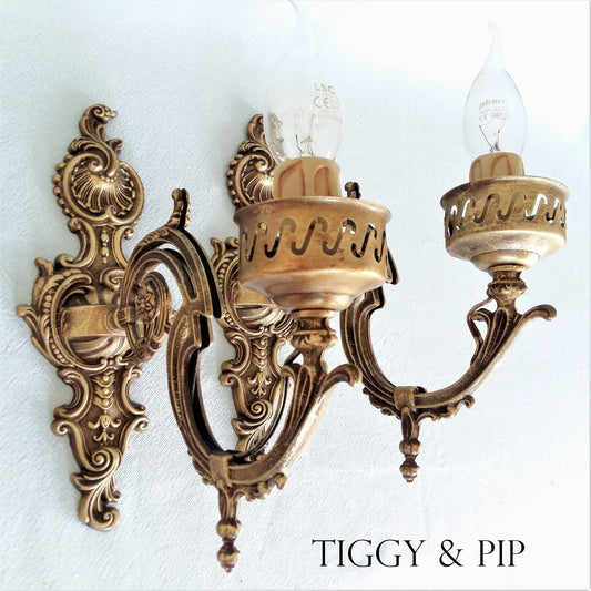 Pair of Ornate Sconces. from Tiggy & Pip - €175 with FREE worldwide shipping! Shop now at Tiggy and Pip