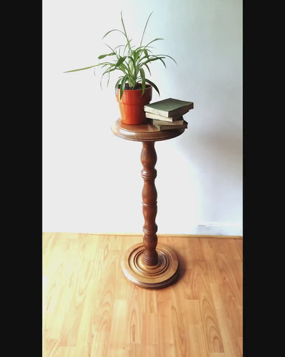 Wooden Pedestal Plant Stand