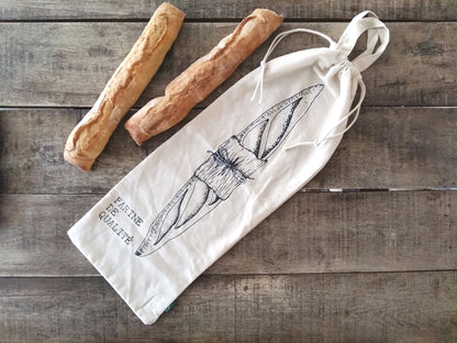 100% Cotton Baguette Storage Bag. Reusable Bread Bag with Drawstrings & Handles. from Tiggy & Pip - Just €29.99! Shop now at Tiggy and Pip