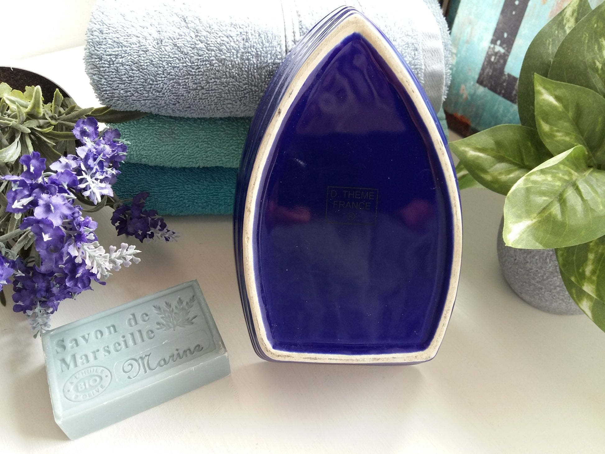 Boat Shape Soap Dish. Blue and White Boat. Nautical Bathroom Accessory from Tiggy & Pip - €59.00! Shop now at Tiggy and Pip
