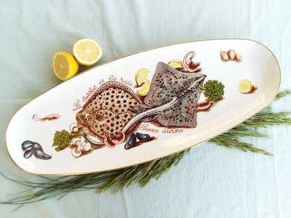 Extra Long, Paris Porcelain, Oval, Turbot and Skate Fish Banquet Table Centrepiece. from Tiggy & Pip - Just €175! Shop now at Tiggy and Pip