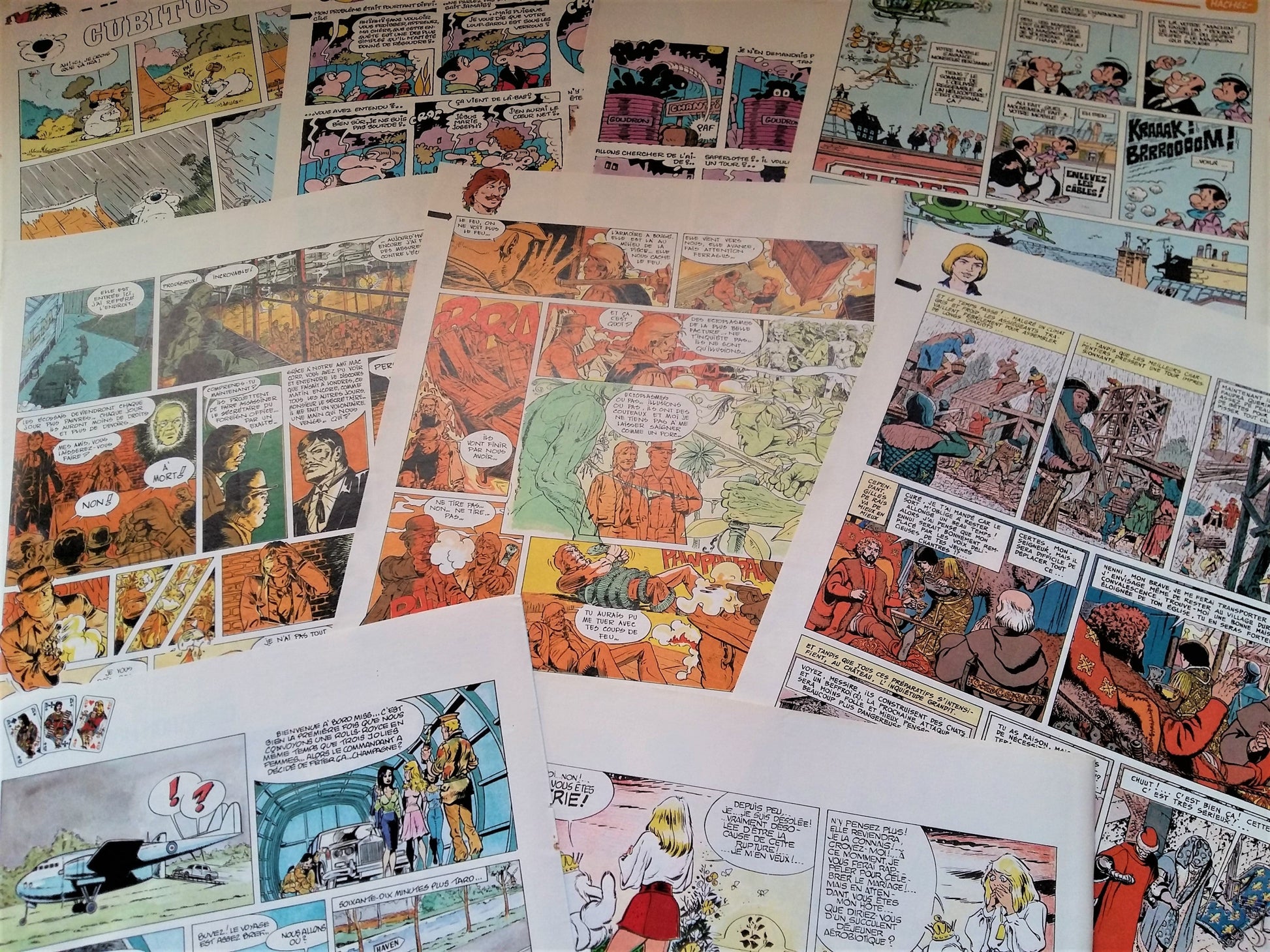 Comic Strip Ephemera Pack. 100+ French, Bande Dessinée Pages from Old Tintin Magazines. from Tiggy & Pip - €35.00! Shop now at Tiggy and Pip