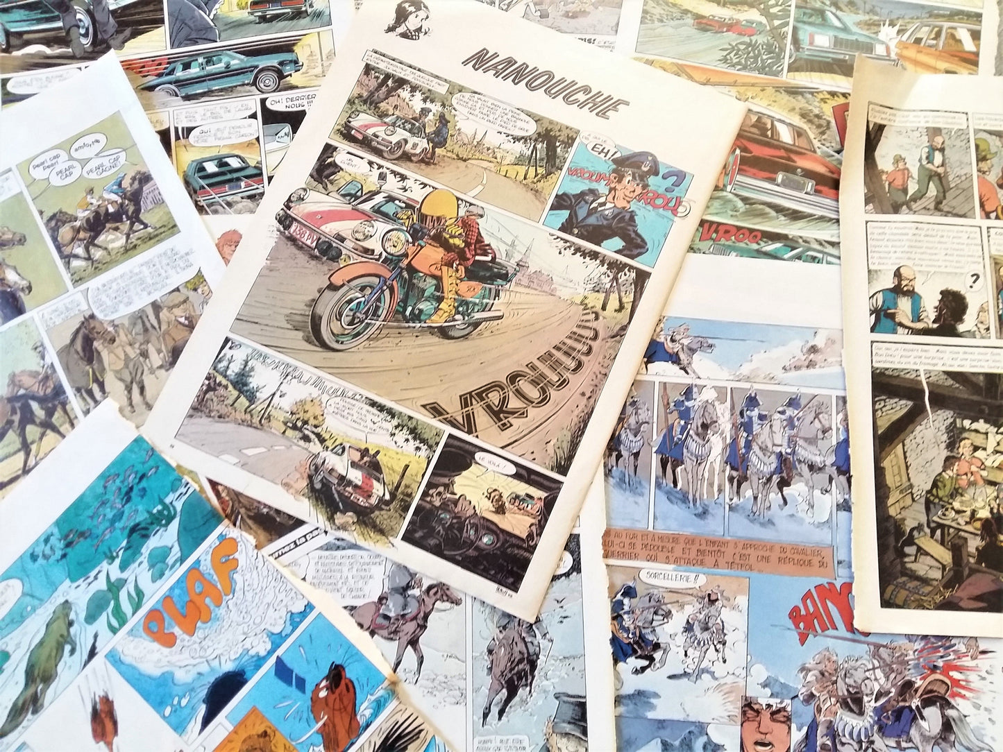 Copy of Comic Strip Ephemera Pack. 50+ French, Bande Dessinée Pages from Old Tintin Magazines. from Tiggy & Pip - Just €25! Shop now at Tiggy and Pip