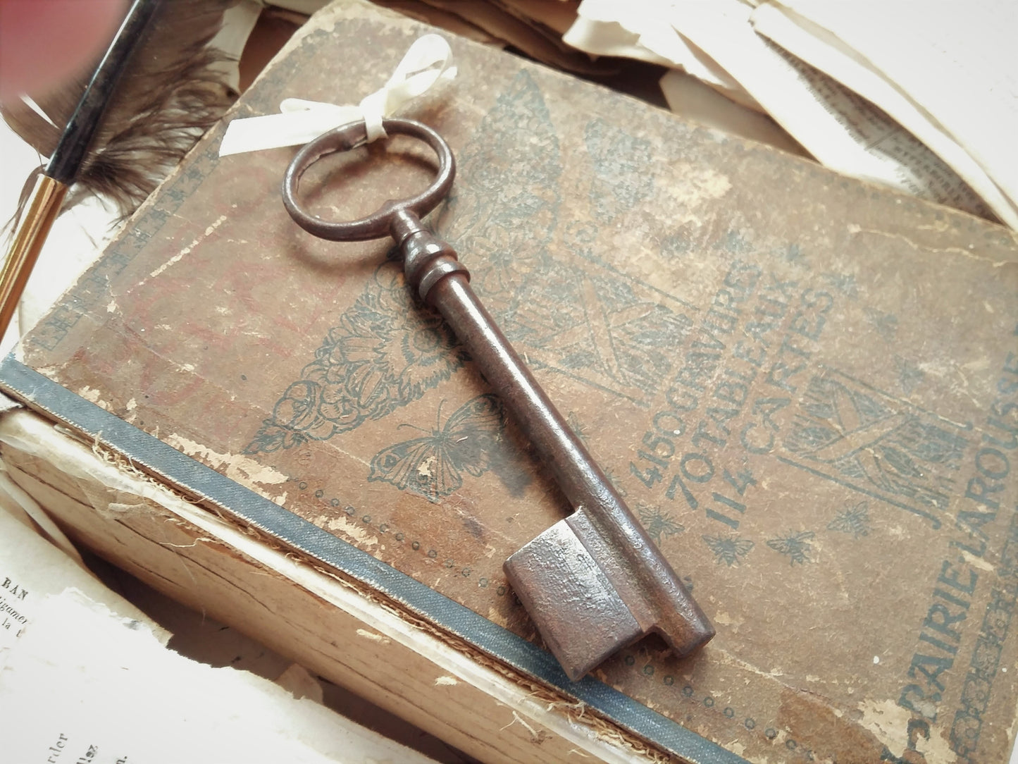 1800s Iron Key. 5"/13cms Antique Skeleton Key. Key Gift Tag. Paperweight. from Tiggy & Pip - €28.00! Shop now at Tiggy and Pip
