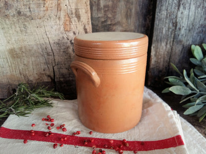 French Rustic Stoneware Pot with Lid, Kitchen Storage Jar. from Tiggy & Pip - Just €69! Shop now at Tiggy and Pip