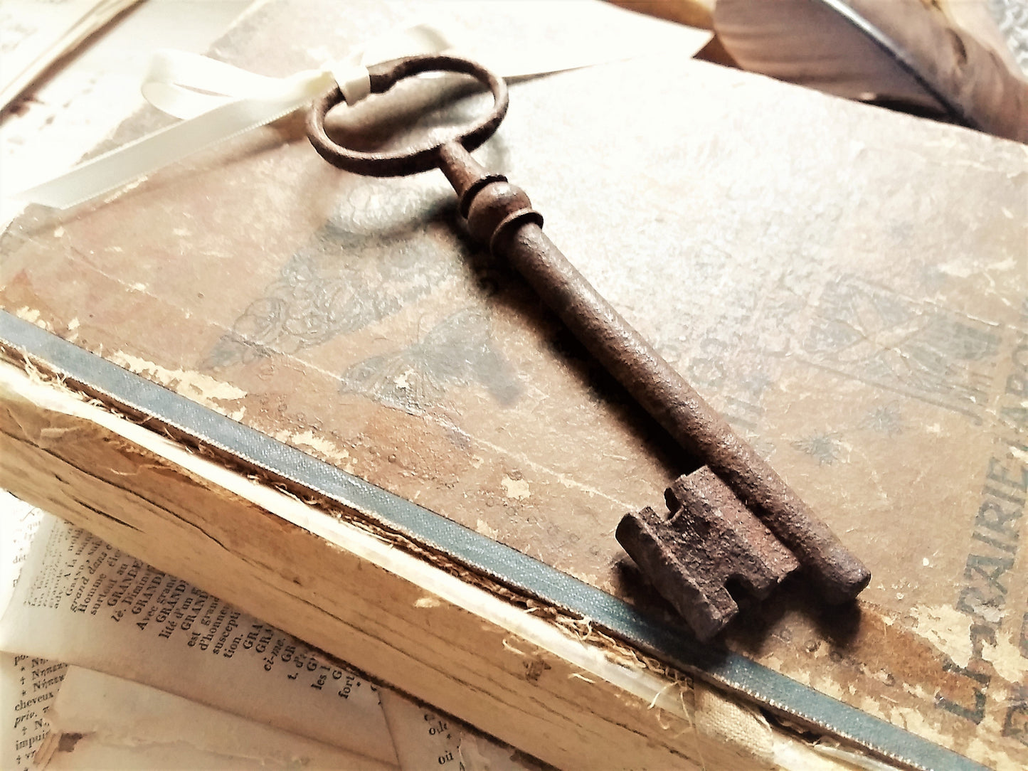 Huge 5¼"/13.5cms Antique Iron Skeleton Key. Iron Key Paperweight. from Tiggy & Pip - €26.00! Shop now at Tiggy and Pip