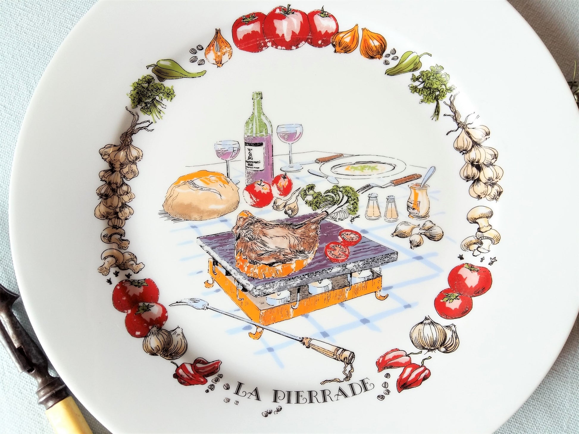 BBQ Plate Set. French Grill Platter. BBQ Grilling Dinnerware Set. from Tiggy & Pip - €180.00! Shop now at Tiggy and Pip