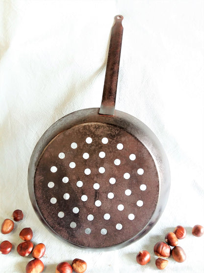 Chestnut Roasting Pan. Vintage Pan for Roasting Chestnuts. from Tiggy & Pip - Just €89! Shop now at Tiggy and Pip