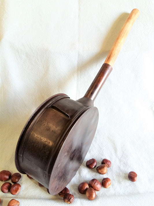 Chestnut Roasting Pan. Vintage Sweet Chestnut Roaster. from Tiggy & Pip - €110.00! Shop now at Tiggy and Pip