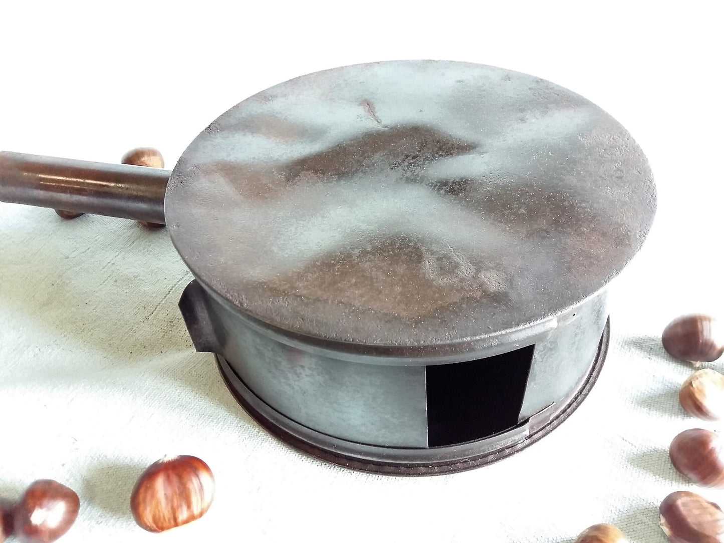 Chestnut Roasting Pan. Vintage Sweet Chestnut Roaster. from Tiggy & Pip - Just €110! Shop now at Tiggy and Pip
