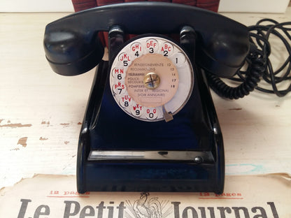 1960s Black Bakelite Dial Telephone. from Tiggy & Pip - Just €149! Shop now at Tiggy and Pip