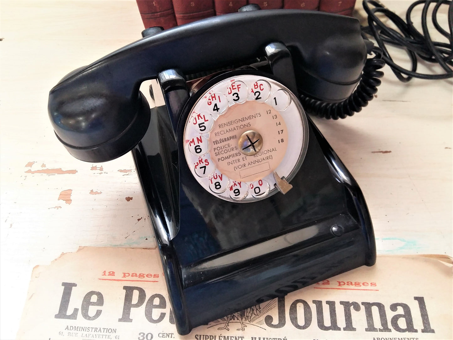 1960s Black Bakelite Dial Telephone. from Tiggy & Pip - €149.00! Shop now at Tiggy and Pip
