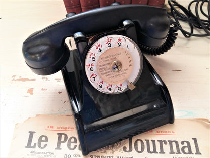 1960s Black Bakelite Dial Telephone. from Tiggy & Pip - Just €149! Shop now at Tiggy and Pip