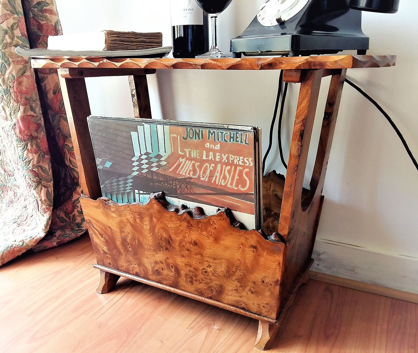 Mid Century Wooden Magazine/Vinyl Rack from Tiggy & Pip - Just €320! Shop now at Tiggy and Pip