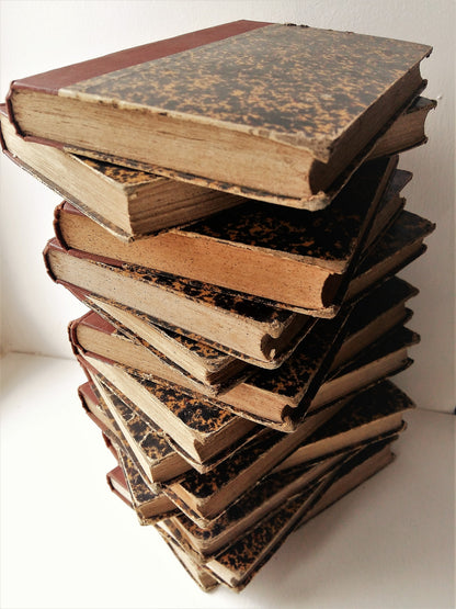 Stack of THIRTEEN 1860-1888 French Books. from Tiggy & Pip - Just €260! Shop now at Tiggy and Pip