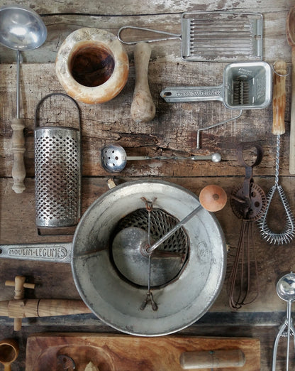 Set of TWENTY Vintage Kitchen Utensils. from Tiggy & Pip - €218 with FREE worldwide shipping! Shop now at Tiggy and Pip