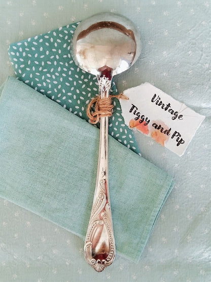 Silver Plated, Vintage Ladle. Large, Heavy, Ornate Silver Plate Ladle. from Tiggy & Pip - Just €62! Shop now at Tiggy and Pip