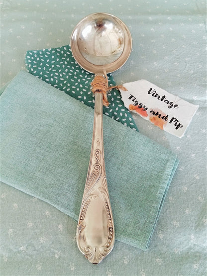 Silver Plated, Vintage Ladle. Large, Heavy, Ornate Silver Plate Ladle. from Tiggy & Pip - Just €62! Shop now at Tiggy and Pip
