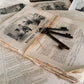 Set of 50+ 1800s Book Pages and Three Antique Iron Keys. from Tiggy & Pip - €58.00! Shop now at Tiggy and Pip