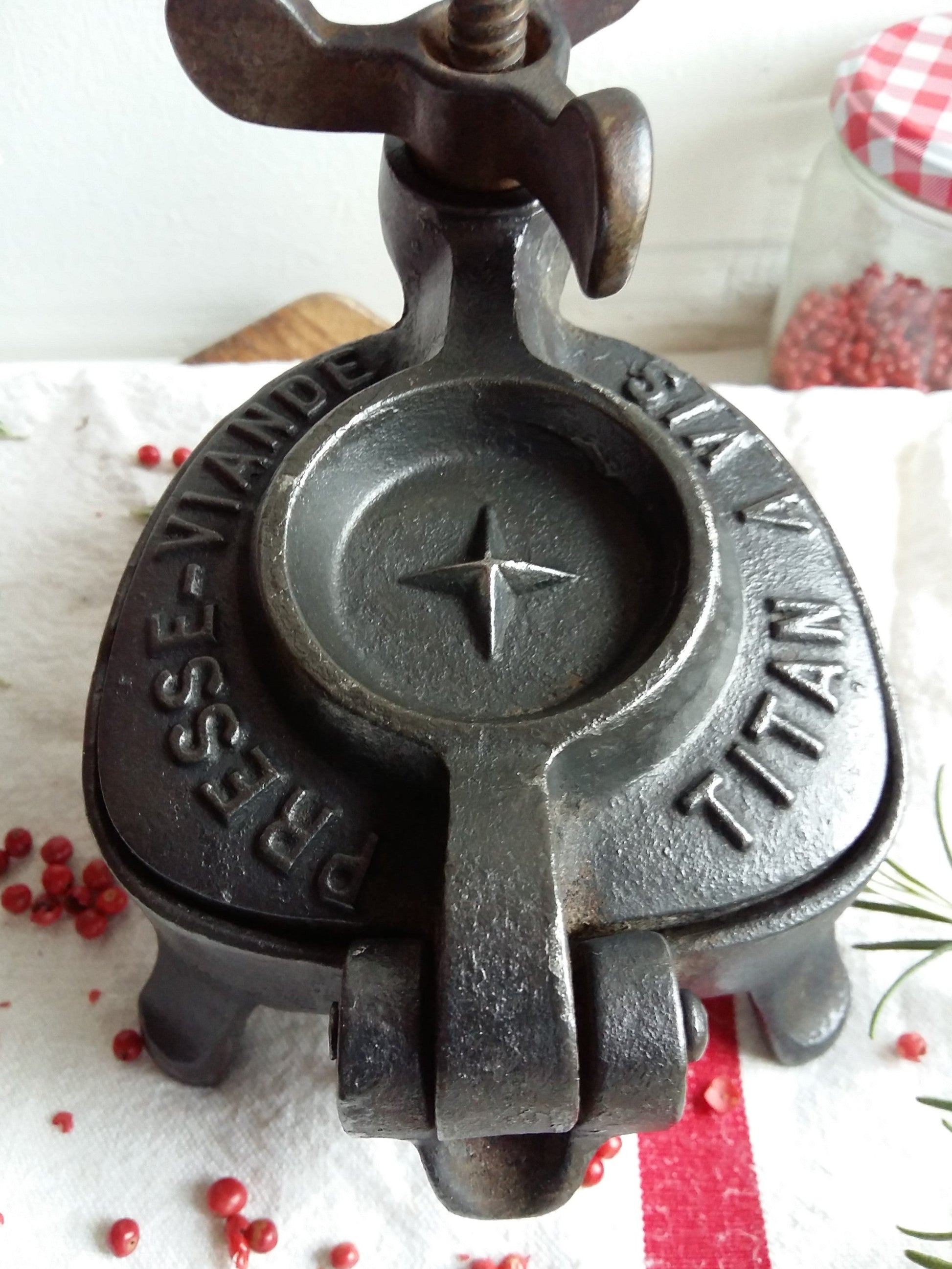 Antique, Cast Iron, French Meat Press. from Tiggy & Pip - €159.00! Shop now at Tiggy and Pip