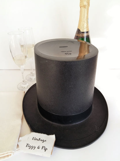 Moët & Chandon Champagne Ice Bucket. 1980s Top Hat Design. from Tiggy & Pip - Just €75! Shop now at Tiggy and Pip