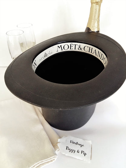 Moët & Chandon Champagne Ice Bucket. 1980s Top Hat Design. from Tiggy & Pip - Just €75! Shop now at Tiggy and Pip