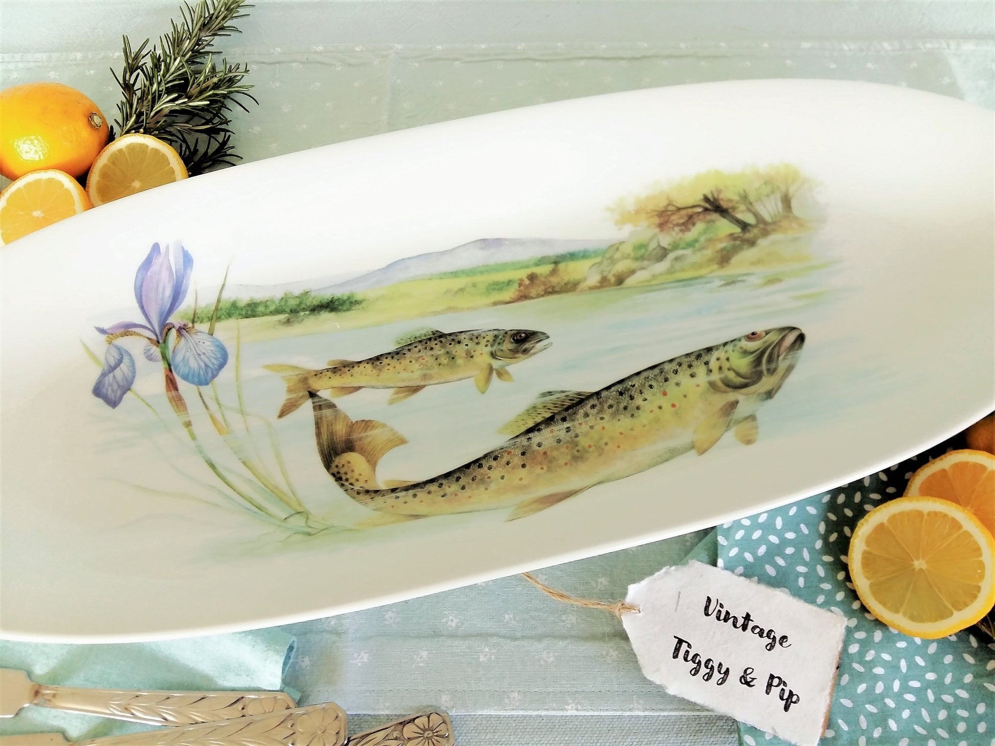 Limoges Porcelain Fish Platter. from Tiggy & Pip - €175.00! Shop now at Tiggy and Pip
