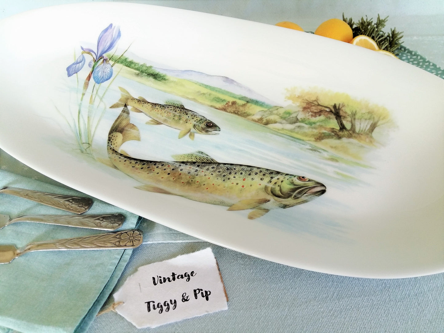 Limoges Porcelain Fish Platter. from Tiggy & Pip - €175.00! Shop now at Tiggy and Pip