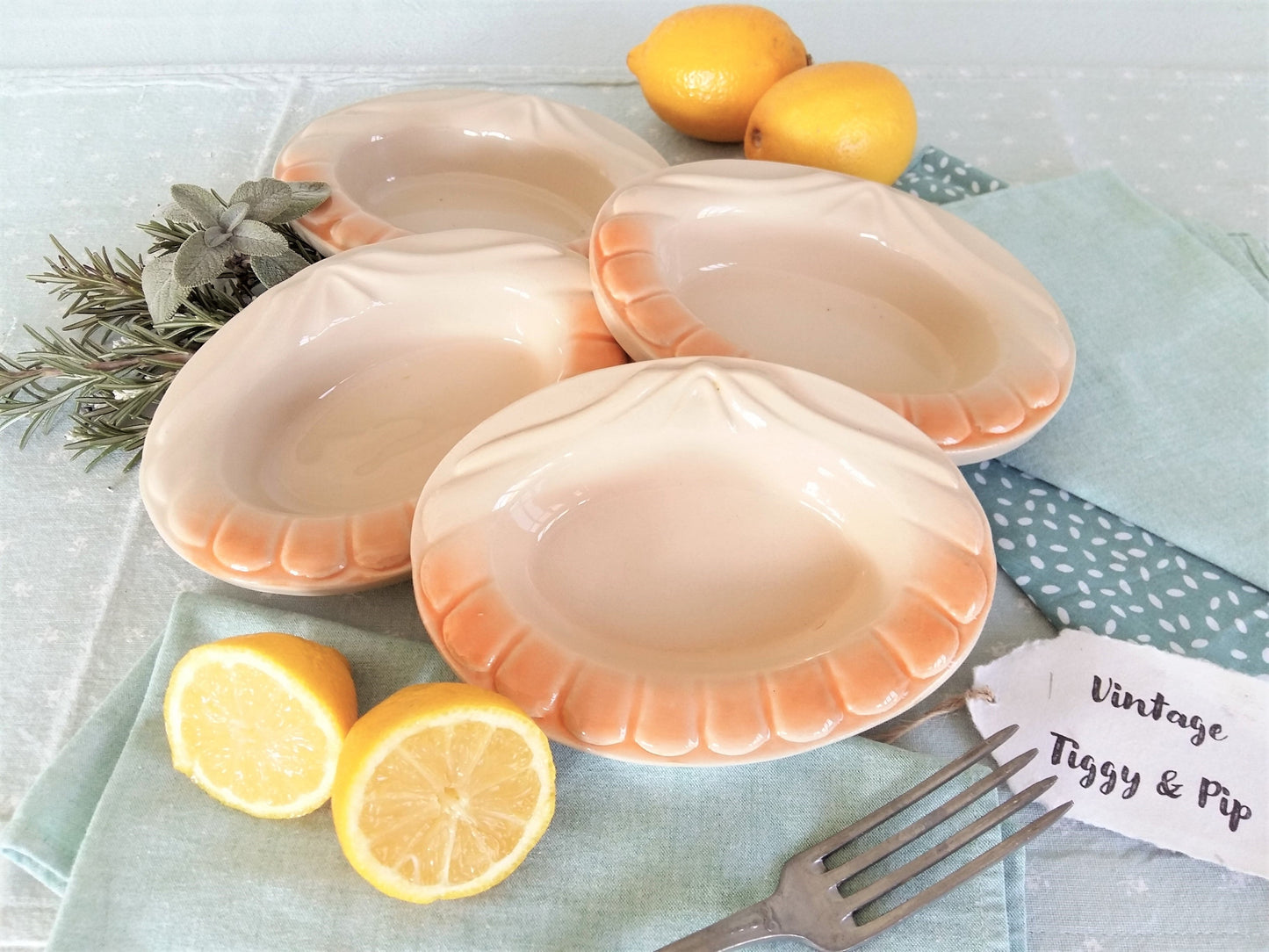 Four Charles Amand Seafood Bowls. from Tiggy & Pip - €89.00! Shop now at Tiggy and Pip