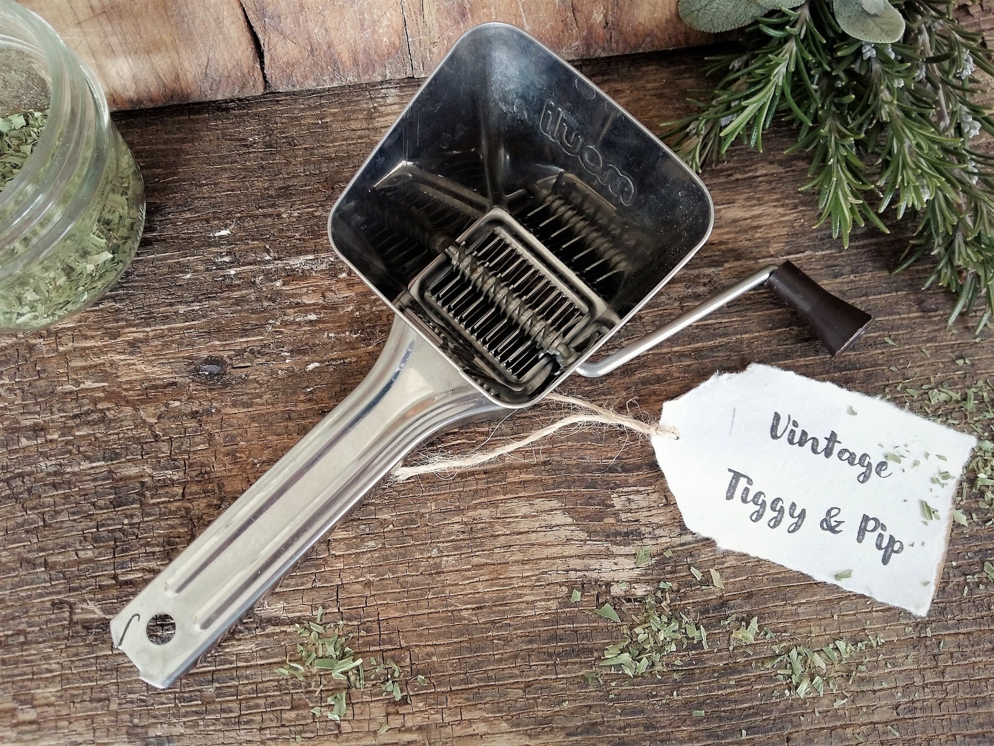 Herb Grinder. "Mouli" Mint/Parsley Herb Chopper. from Tiggy & Pip - Just €44! Shop now at Tiggy and Pip