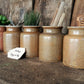 8 Rustic Stoneware Mustard Crocks. from Tiggy & Pip - €192.00! Shop now at Tiggy and Pip